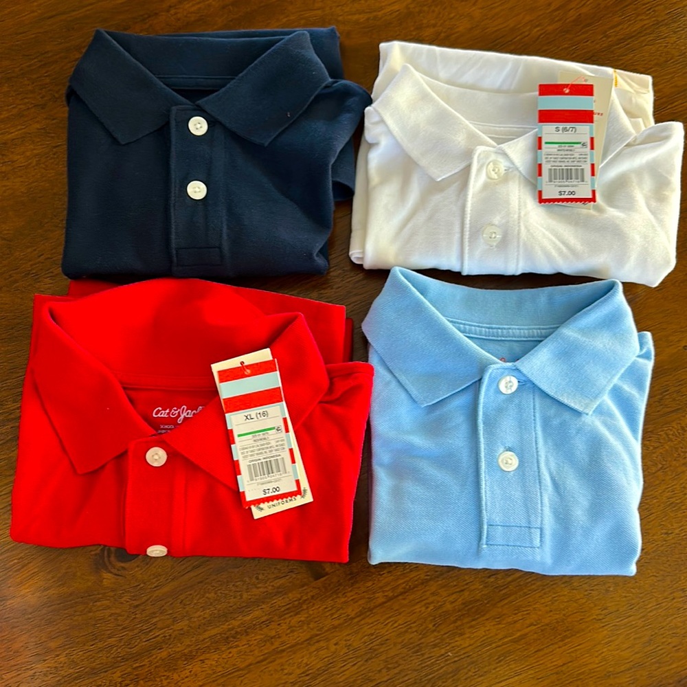 Cat & Jack Polo Uniform Shirt - white
Set of 3